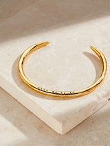 Next Posh Totty Designs Personalised Talon Open Cuff Bangle Gold Plated Sterling Silver- Buy online at McGrocer