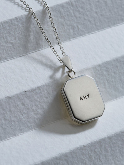 Next Posh Totty Designs Personalised Rectangle Locket Necklace- Buy online at McGrocer