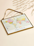 Posh Totty Designs personalised world map stitch print 20x25cm, imported from the UK