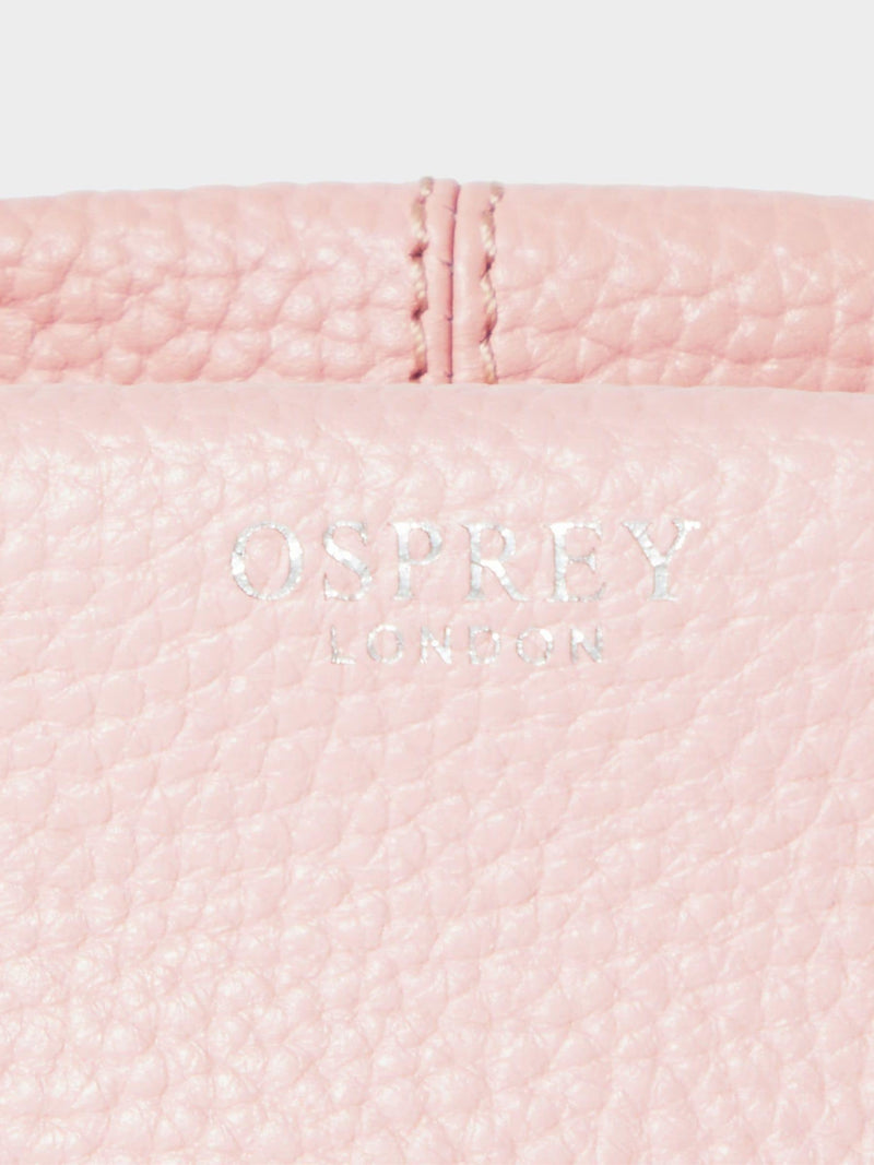 Osprey London Carina pink leather shrug bag - British product