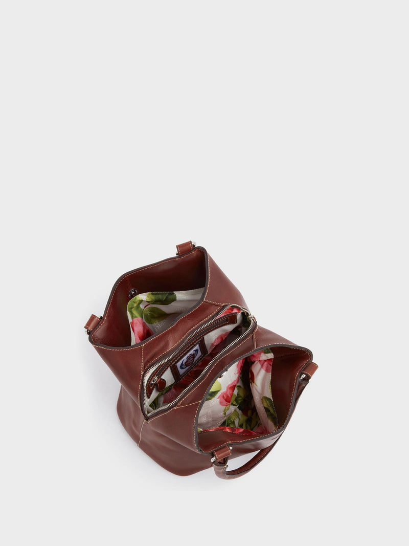 Osprey London brown small Narissa leather hobo bag - British product