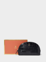 Next Osprey London The Wentworth Black Small Italian Leather Make Up Bag- Buy online at McGrocer
