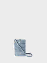 Next Osprey London Blue The Wentworth Italian Leather Phone Bag- Buy online at McGrocer