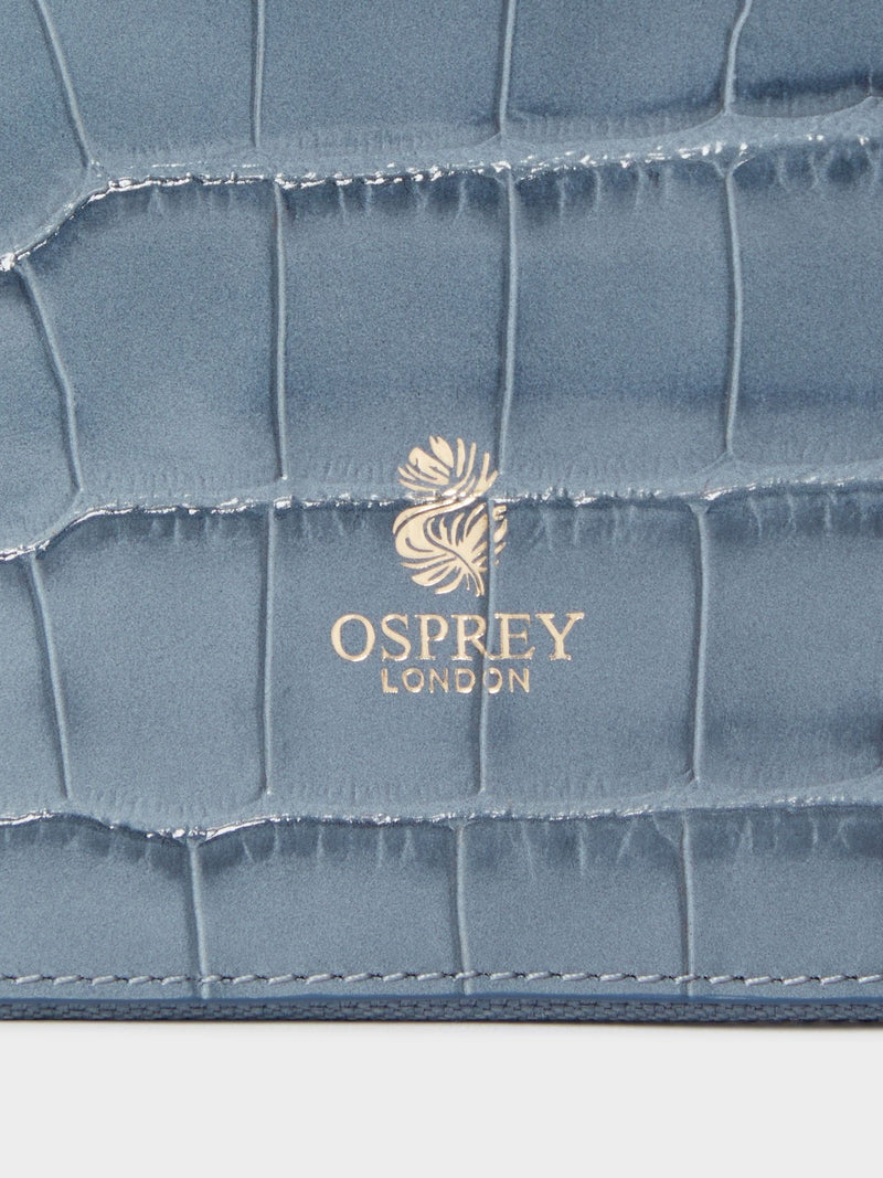 Osprey London The Wentworth Italian leather phone bag blue - British product