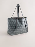 Grey printed shoulder bag, imported from the UK