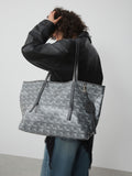 Grey printed shoulder bag, imported from the UK