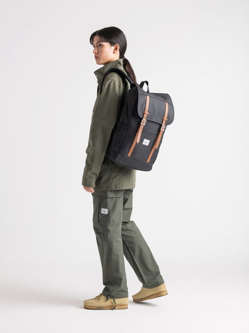 Herschel Black Retreat backpack (British brand)