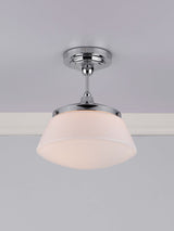 Next Dar Lighting Caden Polished Chrome Opal Glass Semi Flush Ceiling Light- Buy online at McGrocer