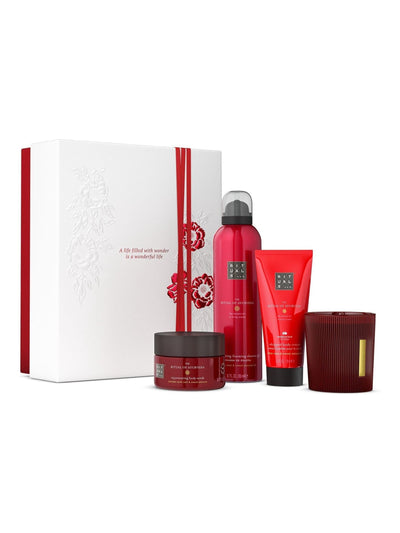Next Rituals Ayurveda Sweet Almond Oil & Indian Rose Medium Bath & Body Gift Set- Buy online at McGrocer