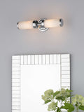 Dar Lighting Century polished chrome opal glass wall light, UK version