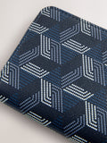 Navy faux leather zip around purse compact size - British product