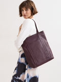 Phase Eight red leather shopper tote bag, UK version