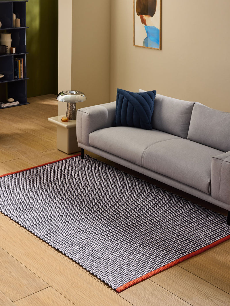 MADE.COM Blue Haden flatweave rug - British product