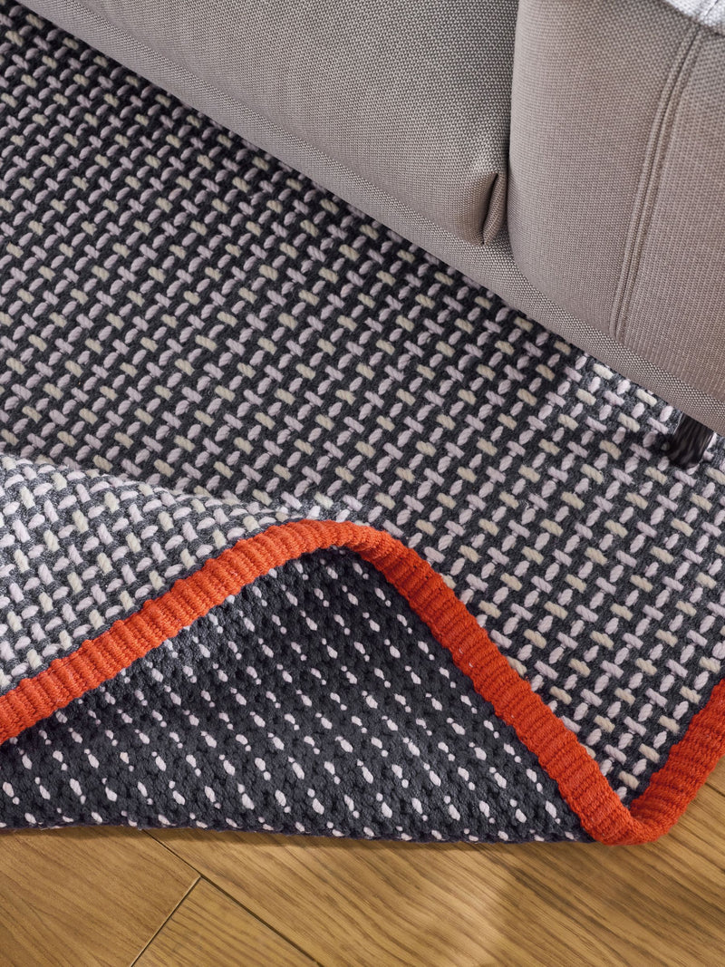 MADE.COM Blue Haden flatweave rug - British product