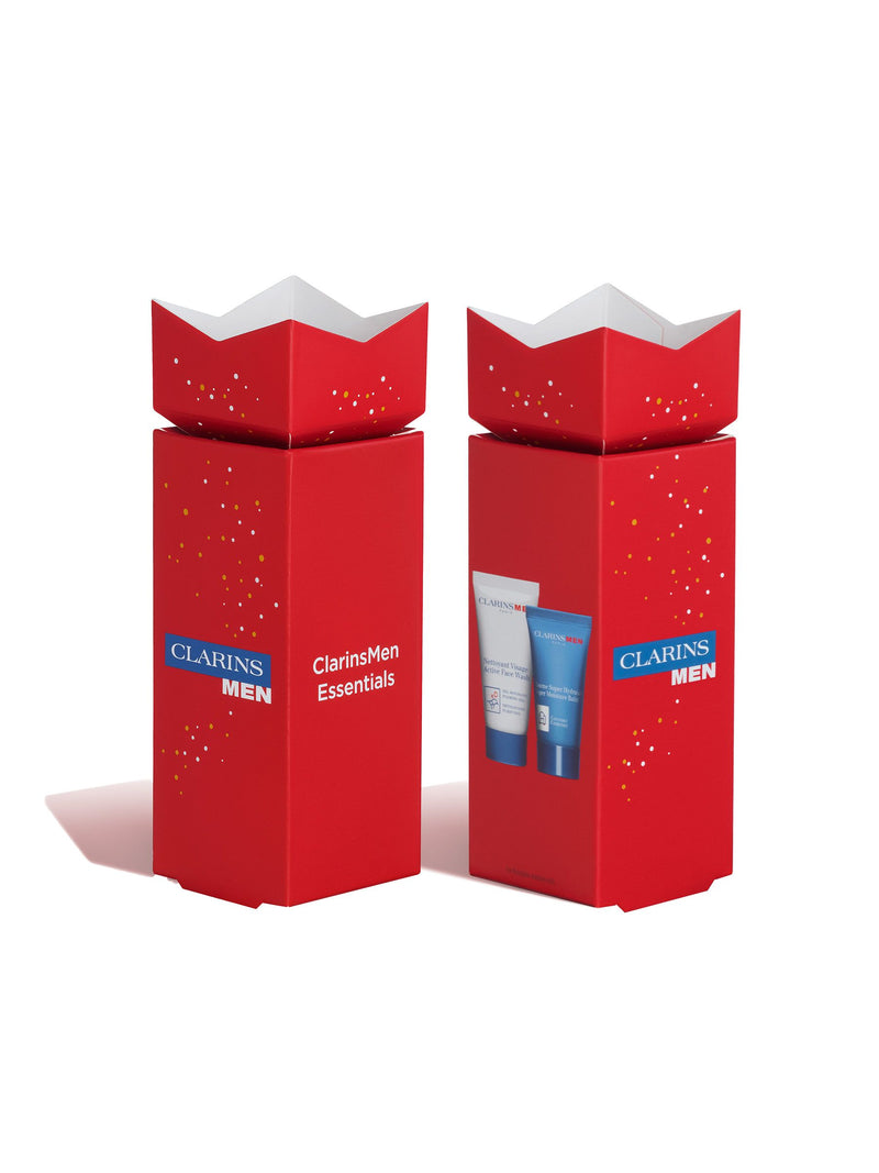 Clarins Men's Essentials face wash and moisturiser duo - British product