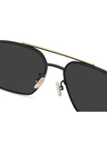BOSS gold rectangular sunglasses double bridge, UK version
