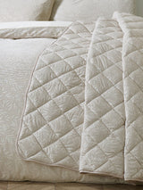 Next Catherine Lansfield Champagne Gold Corded Leaves Quilted Bedspread- Buy online at McGrocer