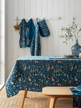 Next Catherine Lansfield Navy Blue Enchanted Twilight Animals Cotton Tablecloth 137cm x 229cm- Buy online at McGrocer