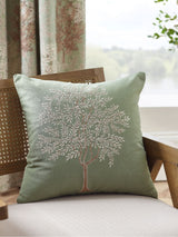 Next Catherine Lansfield Green Woodland Trees Embroidered Cushion 45x45cm- Buy online at McGrocer