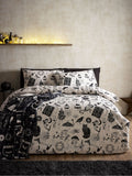 Catherine Lansfield Black/Natural Enchanted Witchcraft Reversible Duvet Cover Set - British product