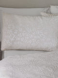 Catherine Lansfield champagne gold embossed leaves duvet set - British product