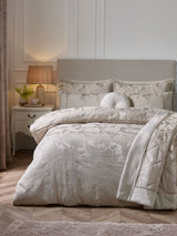 Catherine Lansfield Champagne Gold Opulent Jacquard Duvet Cover Set