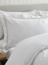 Catherine Lansfield White Classic Lattice Lace Duvet Cover Set