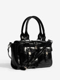 Friends Like These black faux leather padlock pocket bag, UK version