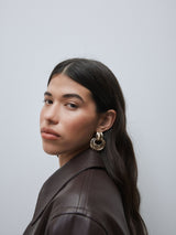 Next Gold Tone Statement Drop Hoop Earrings- Buy online at McGrocer