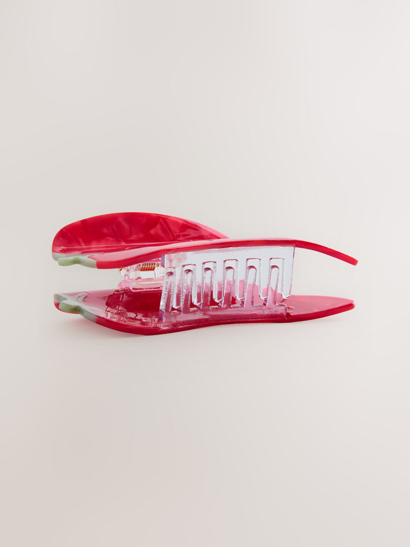 Red Chilli hair claw clip playful design - British product