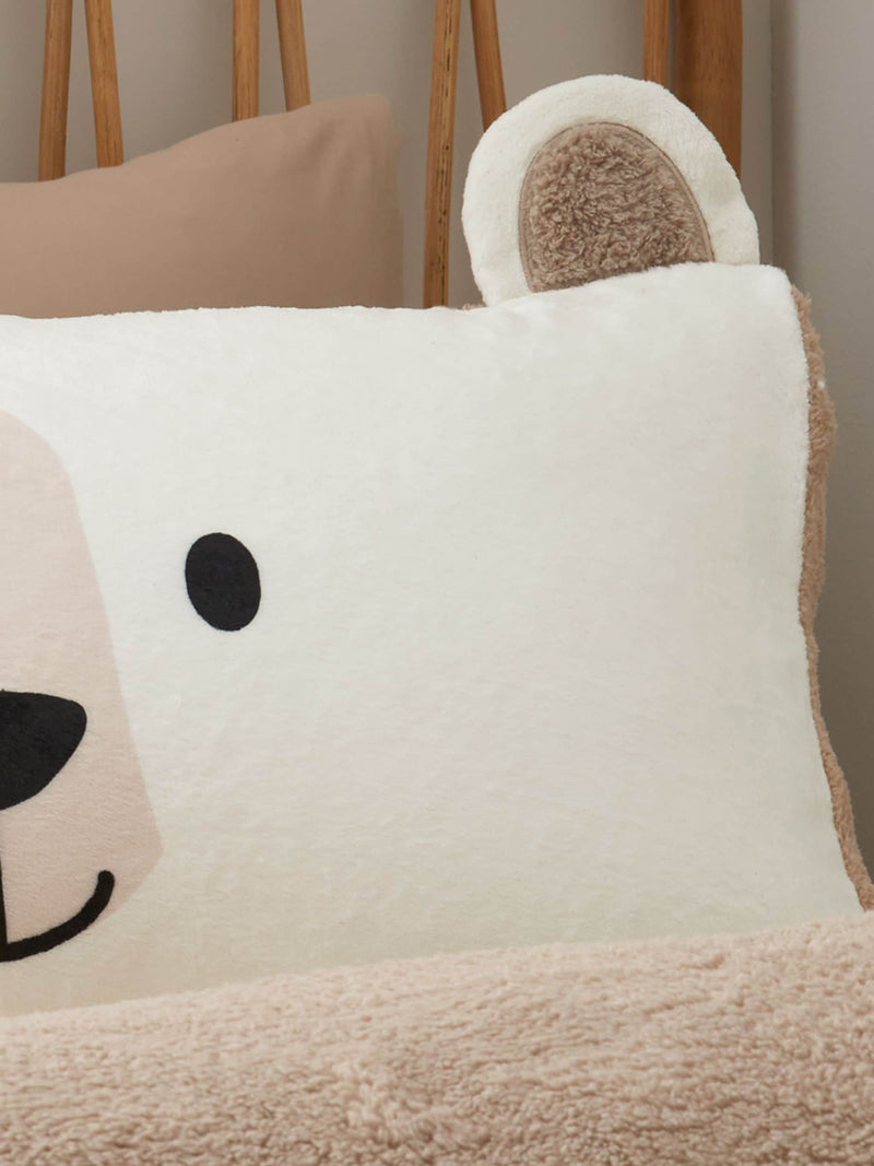 Catherine Lansfield Natural Cosy Bear duvet cover set - British product