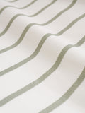 Bianca green Hampton stripe cotton reversible duvet cover set - British product