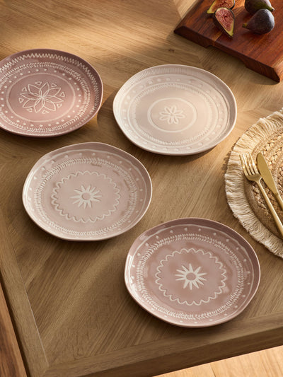 Next Natural Global Stoneware Side Plates Set of 4- Buy online at McGrocer