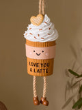 Neutral latte character hanging decoration 9.5cm - British product