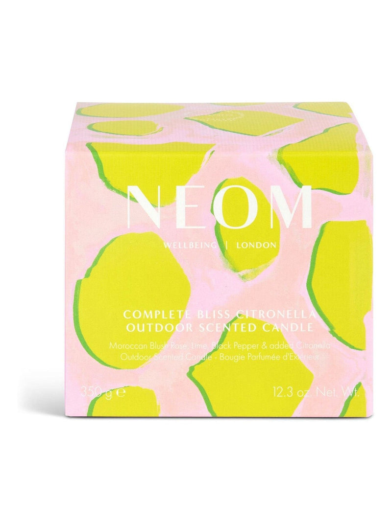 Neom Complete Bliss Citronella outdoor candle 350g, imported from the UK