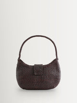 Next Rixo x Dragon Diffusion Dark Brown Saoirse Woven Leather Shoulder Bag- Buy online at McGrocer