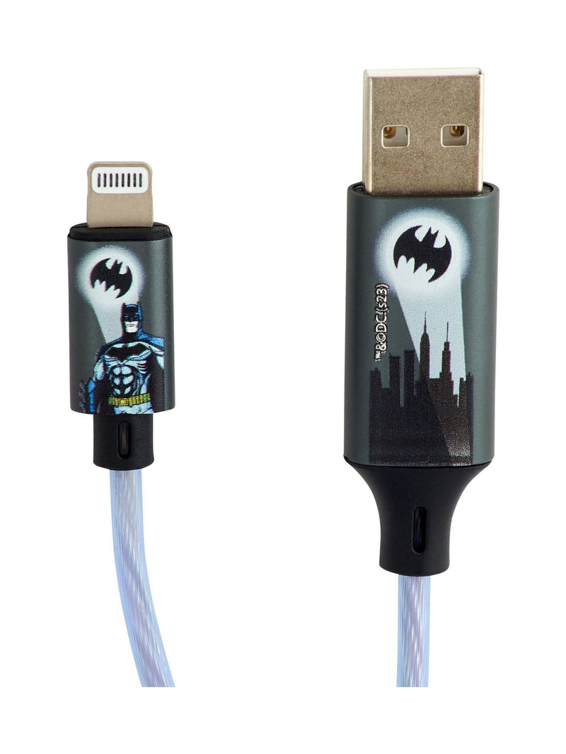 Batman blue light up charging cable MFI certified (British brand)