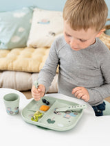 Next Done by Deer Green Foodie Dinner Set with Suction Base - Tiny Farm, One Size- Buy online at McGrocer