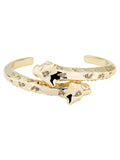 Karen Millen gold tone leopard print cuff bracelet, UK version
