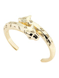 Karen Millen gold tone leopard print cuff bracelet, UK version