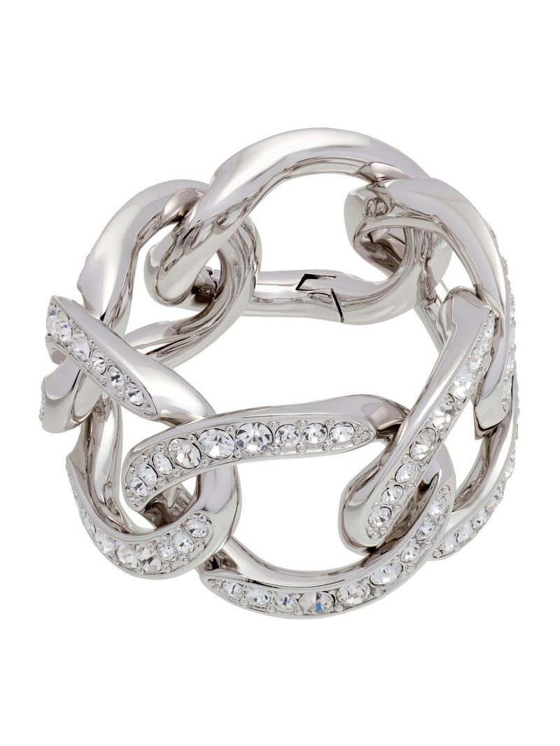 Karen Millen silver tone encrusted link bracelet, UK version