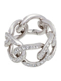 Karen Millen silver tone encrusted link bracelet, UK version