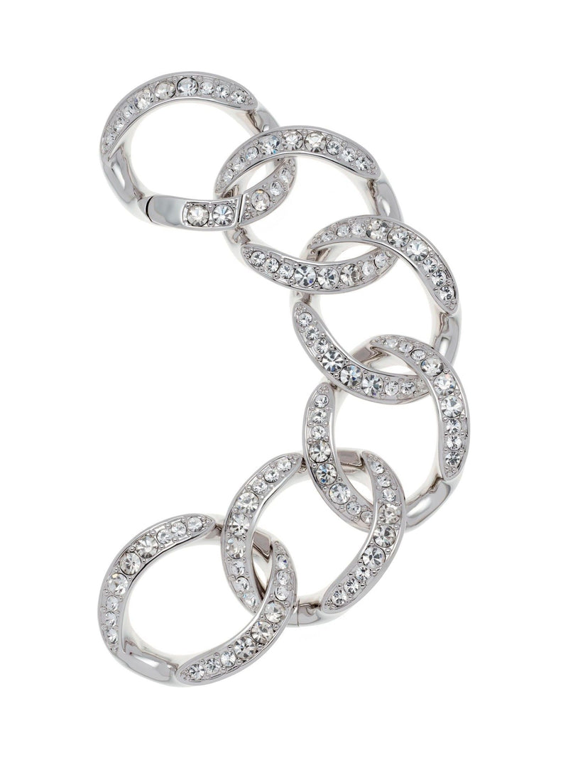 Karen Millen silver tone encrusted link bracelet, UK version