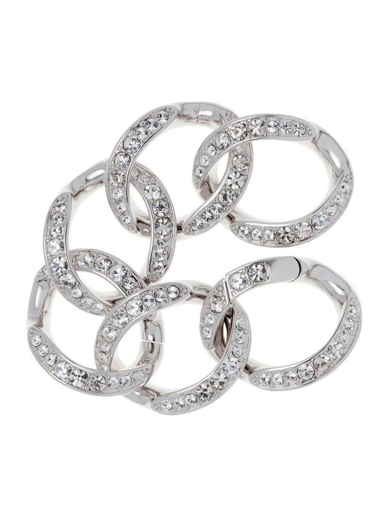 Karen Millen silver tone encrusted link bracelet, UK version