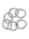 Karen Millen silver tone encrusted link bracelet, UK version
