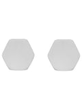 Karen Millen mosaic stud earrings silver tone, UK version