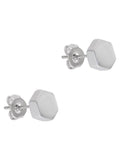 Karen Millen mosaic stud earrings silver tone, UK version
