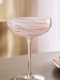 Pink swirl cocktail glasses set of 2, imported from the UK