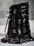 Catherine Lansfield black enchanted witchcraft fleece throw, imported from the UK