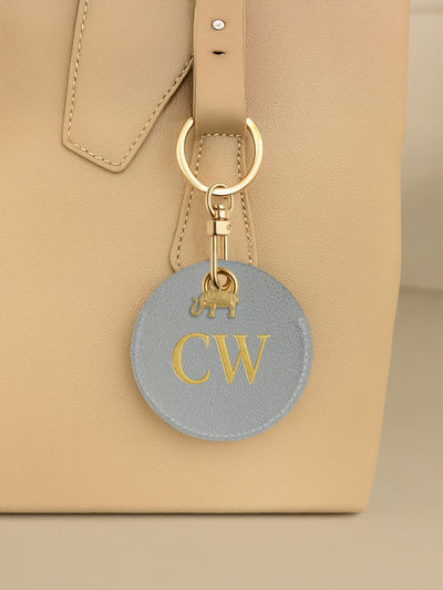 Next Jonnys Sister Personalised Faux Leather Bag Accessory with Gold Tone Elephant Charm- Buy online at McGrocer